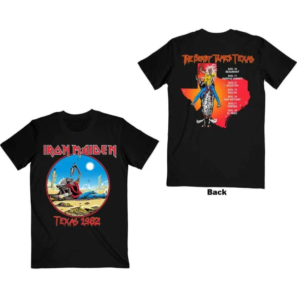 T-shirt unisexe Iron Maiden : La Bête apprivoise le Texas - taille XL