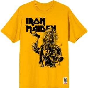 Iron Maiden Unisex T-Shirt: Est. 1975 Eddie Axe Graphic - size L