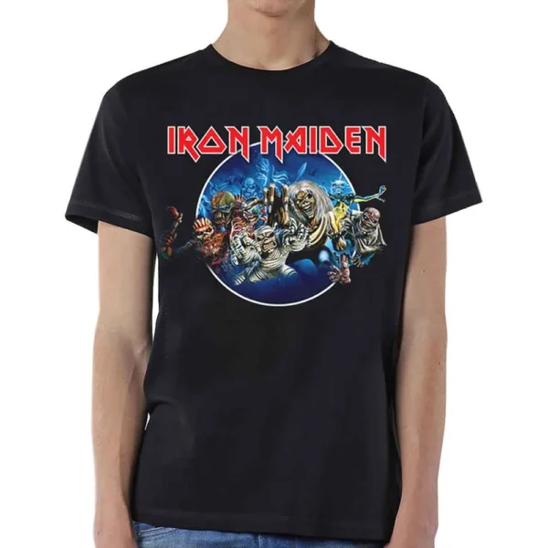 Iron Maiden Unisex T-Shirt: Wasted Years Circle - SIZE L