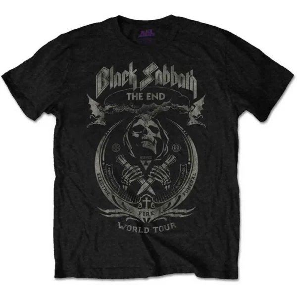 Black Sabbath Unisex T-Shirt: The End Mushroom Cloud (Black) Taille M
