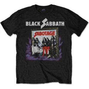 Black Sabbath Unisex T-Shirt: Sabotage Vintage (Black) Taille L