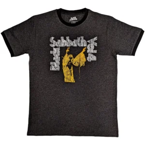 Black Sabbath Unisex Ringer T-Shirt: Vol 4 (Charcoal Grey) Taille L