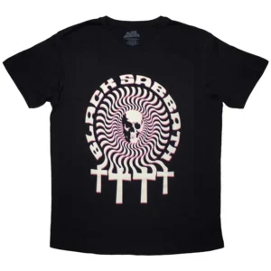 Black Sabbath Unisex T-Shirt: Hypnotic Skull (Black) Taille L