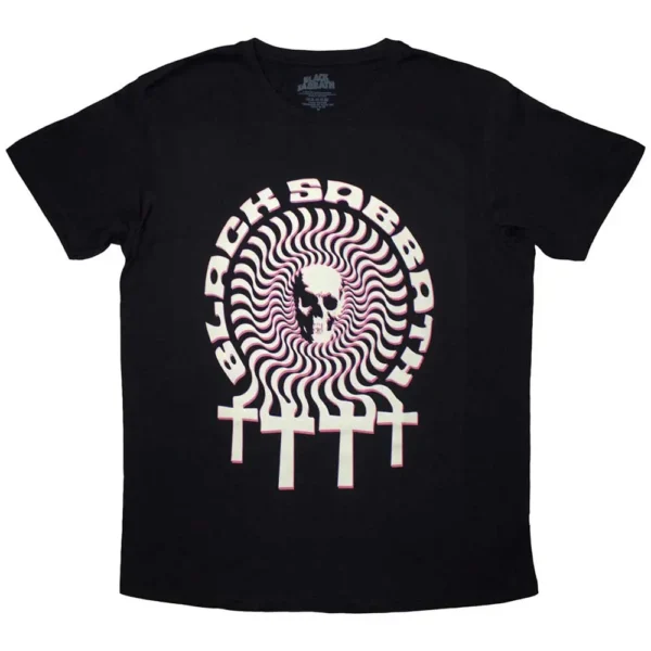 Black Sabbath Unisex T-Shirt: Hypnotic Skull (Black) Taille M